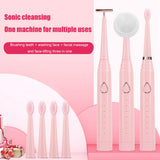 3-In-1 Electric Toothbrush 5 Ways Facial Massage Washing Brush Multifunctional Oral Whitening Cleaner