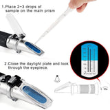 Beer Wort Refractometer,Brix/Specific Gravity Refractometer for Beer Brewing, Dual Scale(Brix 0-32%, SG Wort 1.000-1.130)