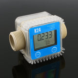 K24 Turbine Digital Oil Fuel Flow Meter Gauge For Chemicals Liquid Water