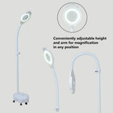 Pro 8X Diopter Beauty Facial Light 120 LED Magnifying Floor Stand Lamp Magnifier Glass Cold Ligth Len For Salon Nail Tattoo 220V