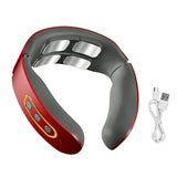 Electric Neck and Shoulder Pulse Massager 6 mode 9 levelsadjustable Heat Cervical Vertebra Relax Pain Relief Kneading Machine