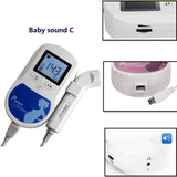 Doppler Baby Heart Rate Monitor Pocket Doppler 3.0MHz Fetal Doppler Ultrasound Baby Heartbeat Detector Home Pregnant