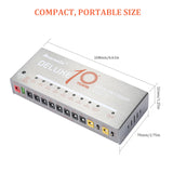 Guitar Power Supply 10 Isolated Output for 9V/12V/18V Effect Pedal with USB Charging Port Short Circuit &amp; Overload Protection