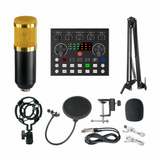 Live sound card BM800 V8S Bluetooth Mixer Condenser Microphone Audio Sound Card Live Broadcast Recording USB 3.5mm