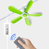 5W Remote Control Timing USB Ceiling Fan Air Cooler USB Fans for Bed Camping Outdoor Hanging Camper Tents Hanger Fan 2.4m 19QE