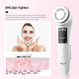 5 in 1 Electric EMS Microcurrent LED Photon Light Therapy Heated Face Massager Skin Rejuvenation Facial Lifting Removal Wrinkle
