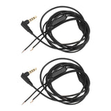 2Pcs 3.5mm Plug Earphone Repair Cable Oxygen Free Copper Lossless Headphone Sound Wire Replacement with Mic 1.2m for DIY