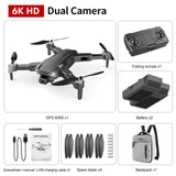 HKNA New S608 GPS Drone 6K Dual HD Camera Professional Aerial Photography Brushless Motor Foldable Quadcopter RC Distance 3000M