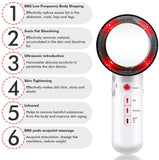 3 in 1 Facial Lifting EMS Infrared Ultrasonic Body Massager Device Ultrasound Slimming Fat Burner Cavitation Face Beauty Machine
