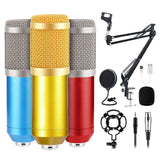 USB Microphone Three Color Set with Cantilever Support Shock Mount Microphone kit for PC Computer Professional Studio Microphone