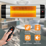 1500W Infrared Patio Heater Wall-Mounted Electric Heater with Remote Control  FP10081US-SL