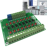 F19E 8 Channel 8bit Photoelectric Isolation Module Level Voltage Converter PNP Output PLC Signal Converter Adapter