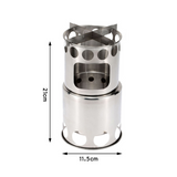 Portable Wood Stove Firewoods Furnace Outdoor Stove Cooking Burner Lightweight Stainless Steel Picnic Camping Cooking Wood Stove