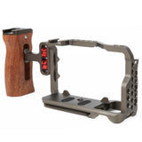 Camera cage photography camera cage Metal Camera Cage Multifunctional Wooden Side Handle Grip Set Replacement for Sony A7C