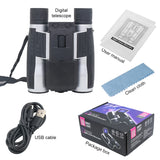 HD 500MP Digital Camera Binoculars 12x32 1080P Video Camera Binoculars 2.0" LCD Display Optical Outdoor Telescope USB2.0 to PC