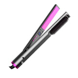 Curling Wand Negative Ion Hair Straightening Comb Hair Curler Tourmaline Ceramic Hair Curling Hair Tools,EU Plug