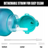 2 Pcs Handle, Large-Capacity Bounce Cover With Straw, Outdoor Sports Bottle, 2000 Ml &amp; 3800ML B