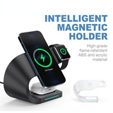 15W Magnetic Wireless Charger Stand For iPhone 12 Pro Max Series 4 in 1 Qi Fast Charging Dock Station For Apple iWatch AirPods