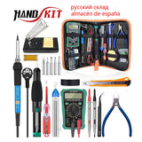 Handskit 80W Digital Tin Soldering Iron kit Soldering Iron Electric with regulator 110V 220V Multimeter welding work kits