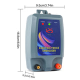 Electric Fence for Animals 12V Pulse Electric Fence Energizer 10KM Digital display panel Safety Waterproof Farm Poultry Alert