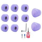 Roller Skate Wheels With Bearings And Toe Stoppers Roller Skate Brake Block Durable 82A Skateboard Wheels Parts