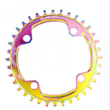 32T/34T/36T/38T 104BCD Bike Round Vacuum Plating Wide Tooth Chainring Chainwheel crankset bicycle parts запчасти для велосепеда