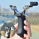 New precision slingshot that can be used at night. The powerful outdoor hunting slingshot uses flat rubber bands  slingshot