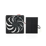 3W 5V 2A Solar Panel Fan Solar Powered Exhaust Fans Kit For Chicken Coops Greenhouses Plastic Black