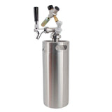 Ball Lock Stainless Mini Keg Beer Spear Fit US Standard Beer Faucet Include 30cm Silicone Hose, NO Faucet