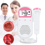 Home Pregnant woman Fetal Heart Rate Monitor Portable radiation-free Baby heartbeat Replaceable battery PR display Fetal Doppler