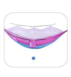2 Person Camping Garden Hammock With Mosquito Net Outdoor Furniture Bed Strength Parachute Fabric Sleep Swing Portable Hanging