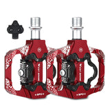 WEST BIKING MTB Bike Pedals Dual Platform SPD Clipless Bicycle Pedals Aluminum Alloy Sealeds Bearing for MTB Mountain Road Bike