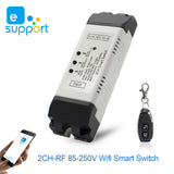 Ewelink Relay 2CH/4CH Smart Home Switch Module 433RF Remote Control 7-32V 85-250V 10A Relay Smart Timer Nest Alexa Google Home