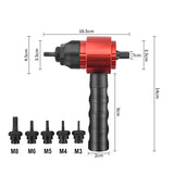 Rivet Nut Tool Set Riveting M3-M8 Cordless Rivet Drill Electric Adapter Insert Nut Tool Used In Manual And Electric Mode