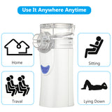 Portable Nebulizer Machine Inhaler Health Care Ultrasonic Atomizer Mist Unisex Adult Kids For Home Daily Use Steaming Tool USB