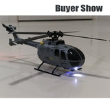 C186 Pro RC Helicopter for Adults 2.4G 4 Channel BO105 Scale with Automatic Stabilization System Hobby Toys