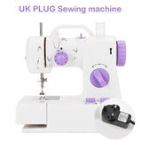 INNE Electric Sewing Machine Mini Small Portable Multifunctional Household Pedal Handmade Repair With Night Light For Beginners