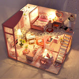 CUTEBEE DIY Dollhouse kit Wooden Doll House Miniature House Furniture Kit Toys for children Christmas Gift TD32