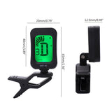 Guitar, Bass, Ukulele Acoustic Electronic Tuning Tuner w/ Clear LCD, Easy to Use T4MF