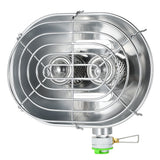 Camping Gas Heater Warmer Stove Double Head Outdoor Heater Portable Infrared Ray Camping Heating Stove Warmer Heating Gas Stove