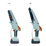 New 5/6Inch 220V 550W Mini Electric Saw Chain Saw With 1 Battery Rechargeable One-handed Woodworking Pruning Garden Tool EU Plug
