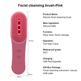 Skin Care Device Face Care Tool Face Massager Waterproof Silicone Electric Sonic Cleanser Facial Cleansing Brush Skin Whitening