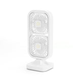 USB Charging Tower Fan Table Top Left Right Rotation Outdoor Indoor Double Fan Heads 3 Speed Strong Airflow Cooler Fan Black Fre
