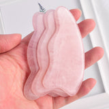 Genuine Rose Quartz Guasha Scraper Natural Stone Scratching Massage Body Facial Skin Relax Acupuncture Pressure Health Care Tool