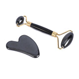 Jade Stone Facial Massage Roller For Face Neck Natural Massager Green Guasha Scraper Set Thin Lift Beauty Slimming Tools Roller