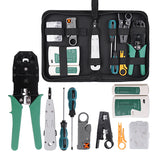 Stripping Crimping Pliers Network Repair Tool Kit LAN Cable Tester RJ45 Crimp Wire Cutter Screwdriver Maintenance Tools Set Bag