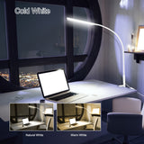 Long Arm Table Lamp Clip Office Led Desk Lamp USB Eye-protected Lamp For Bedroom Led Light 5-Level Brightness&Color 10W