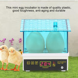 4 Eggs Mini Incubator Hatcher Household Digital Semi‑automatic Hatching House Machine 220V EU P