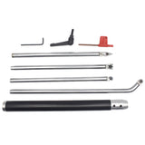 GYTB Wood Turning Tool Set Carbide Tipped Lathe Finisher/Rougher/Detailer/Hollower Tool Set(4pcs Bar+1pcs Handle)With Round/Sq