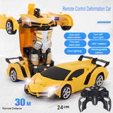 Deformation Robot RC Cars 360° Rotation Cool LED Lighting Remote Control Stunk Car Vehicle USB Charge Transformation Robot Car